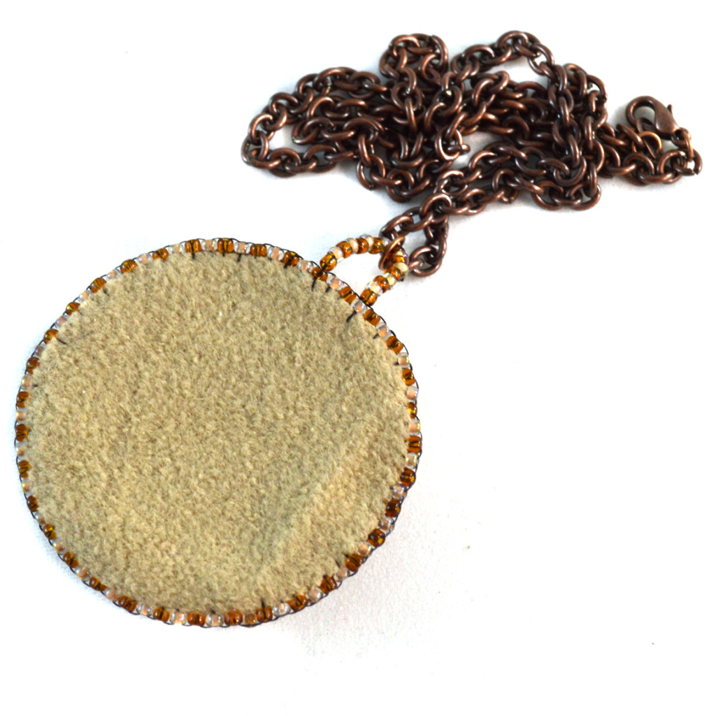 Cat Eye Necklace in Brown and Teal Twisted Pixies