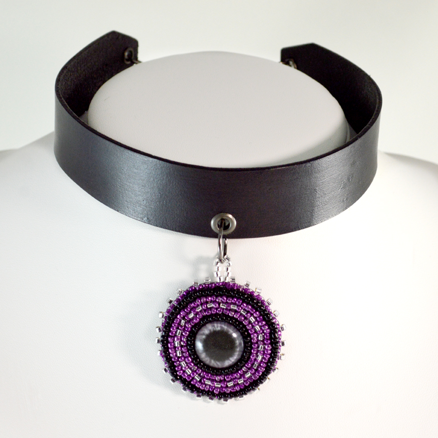 Purple Eye Choker Twisted Pixies