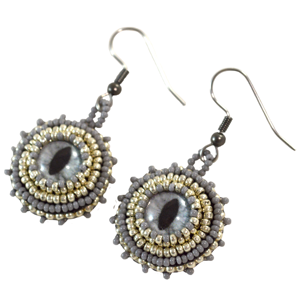 Silver Cats Eye Jewelry Choker Twisted Pixies