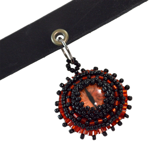 black and red choker dragon eye