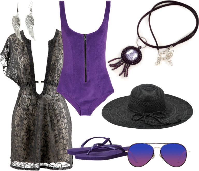 Dark purple Beach Outfit