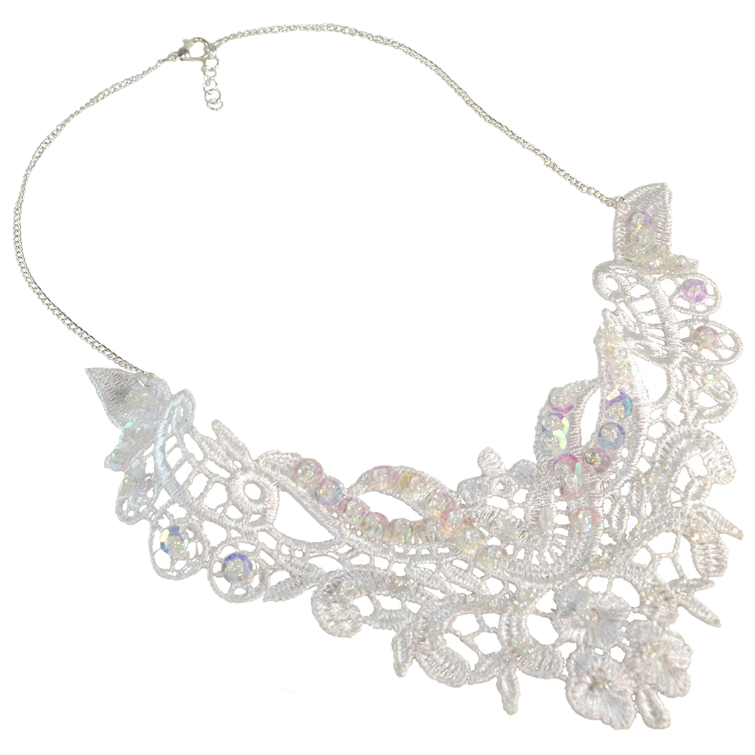 Lace Statement Necklace Bridal Necklace Twisted Pixies