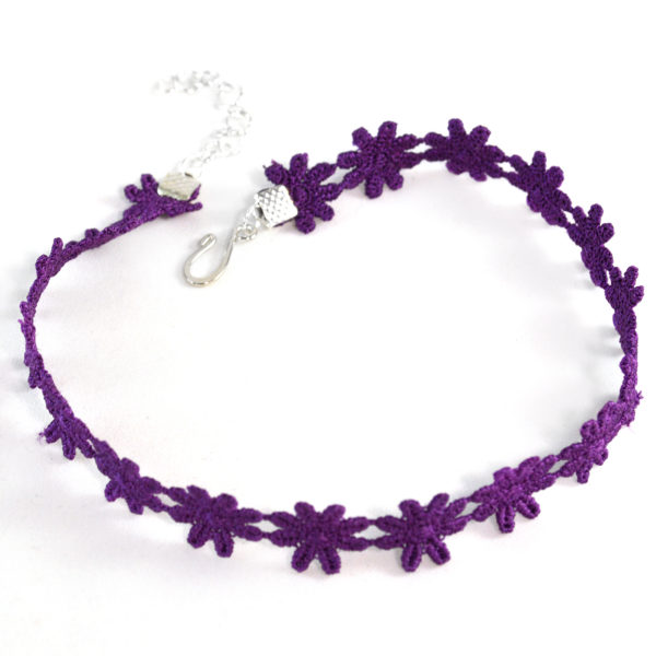 hippie purple choker