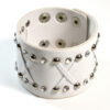 White Leather Cuff bracelet