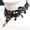 black crystal choker necklace