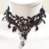 black crystal choker necklace