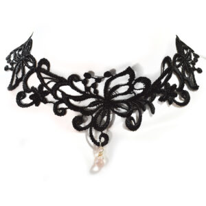 butterfly lace choker necklace