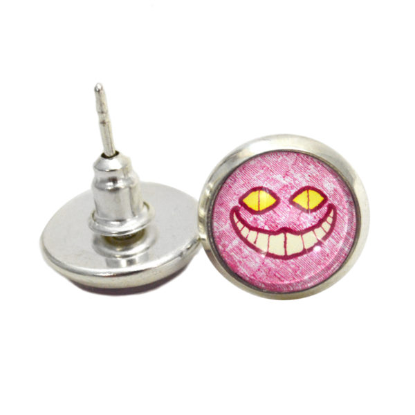 crepy cute cheshire cat earrings