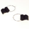 black toilet paper earrings