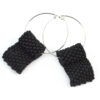 black toilet paper earrings