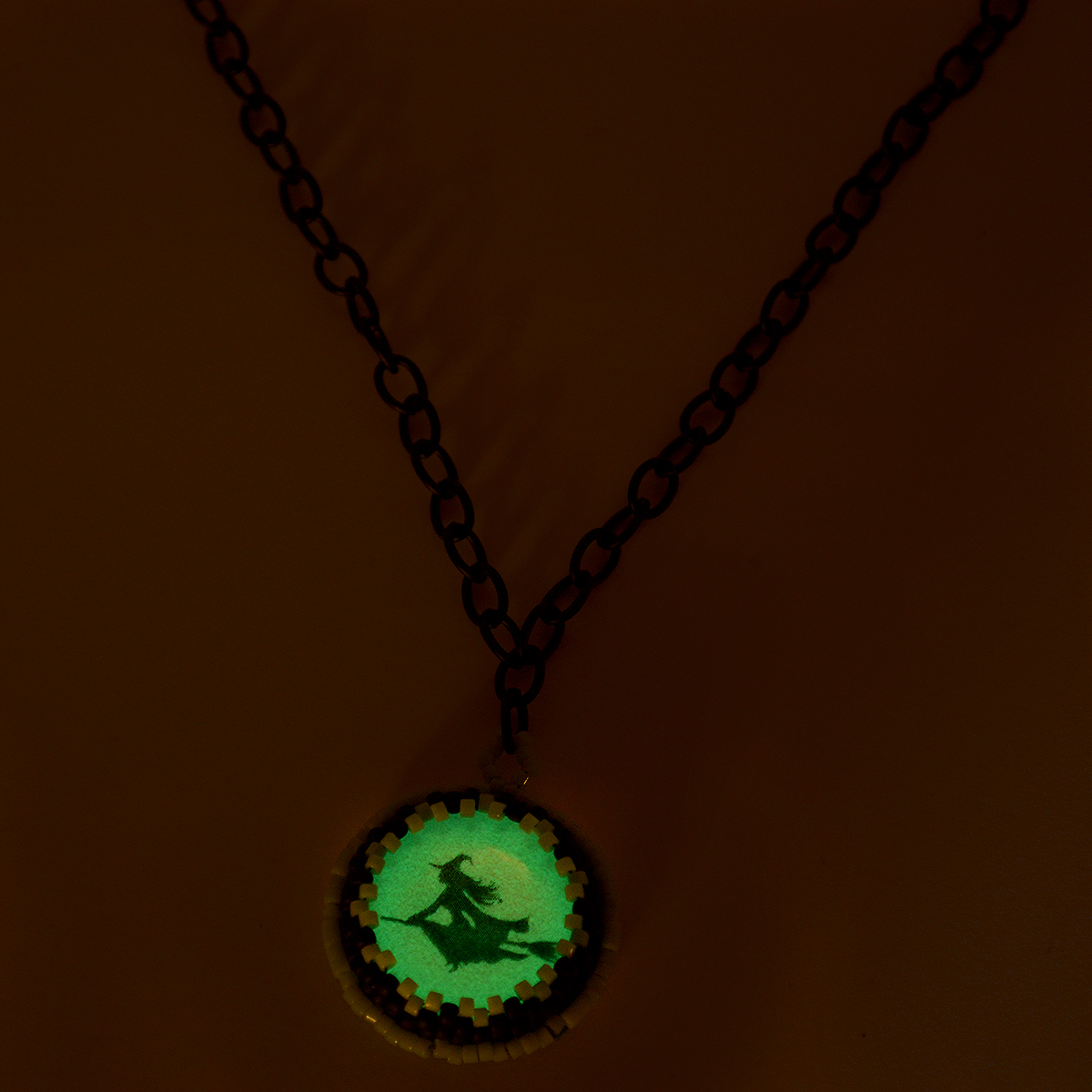 Glow in the Dark Witch Necklace Twisted Pixies