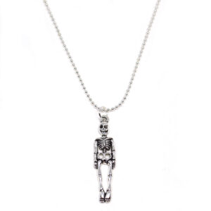 skeleton jewelry silver necklace