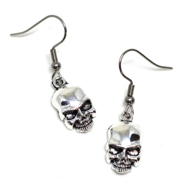 skull-carm-gothic-earrings skull charm gothic earrings