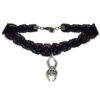 black lace spider skull halloween choker