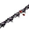 gothic red and black Victorian lace choker