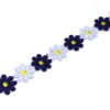 white and blue flower chain hippie daisy chain choker necklace