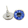 intense blue evil eye stud earrings