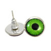 Neon Green Evil Eye Earrings