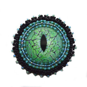 turquoise green unique fantasy brooch