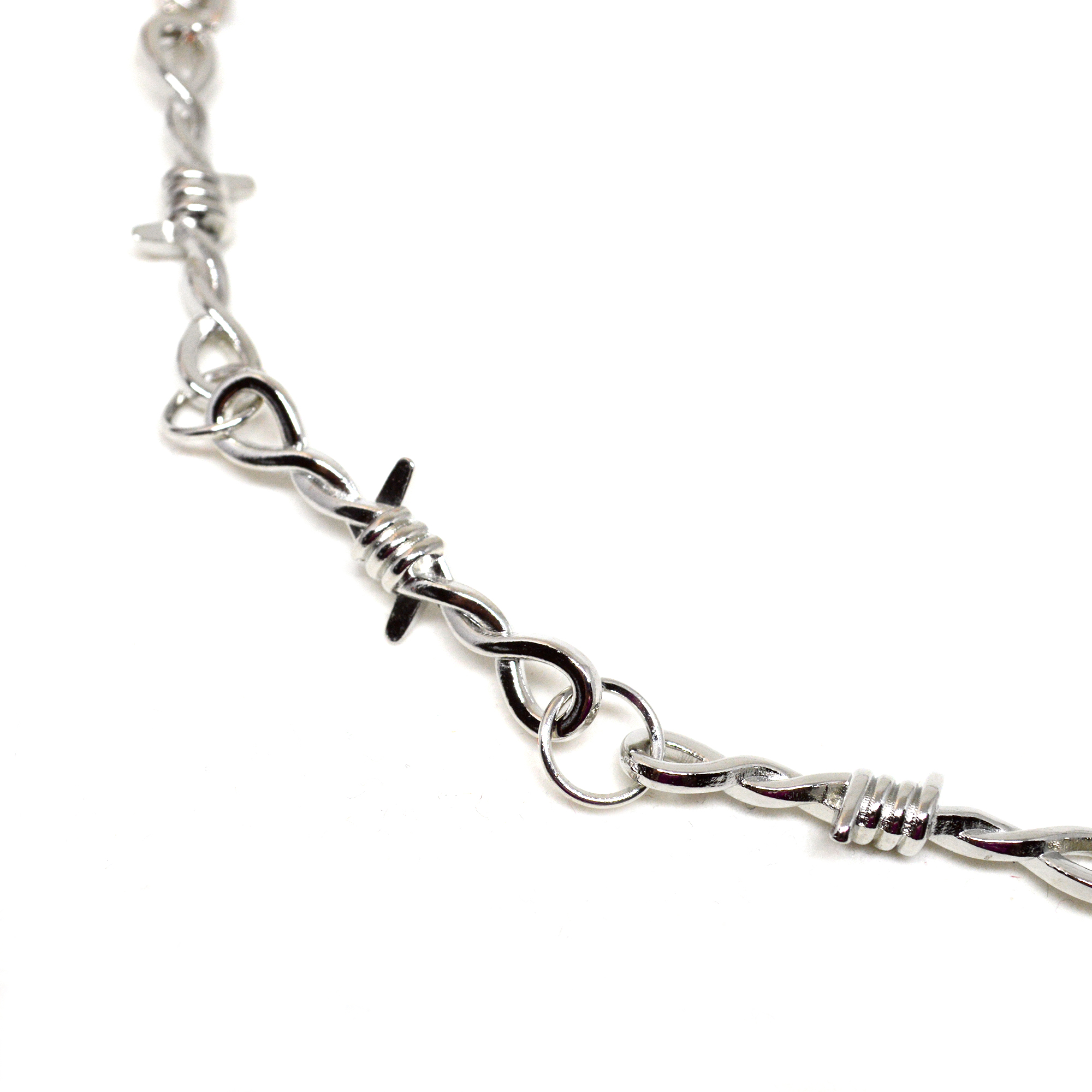 barbed wire necklace closeup