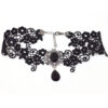 Gothic black Victorian lace choker collar