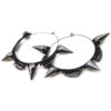 large spike hoop earrings nu goth jewelry