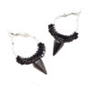 small spike hoop glam rock earrings