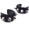 spike embroidered punk earrings glam rock hoops