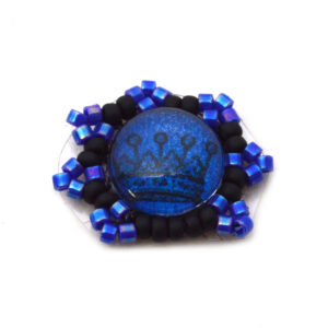 blue crown bindi face gem