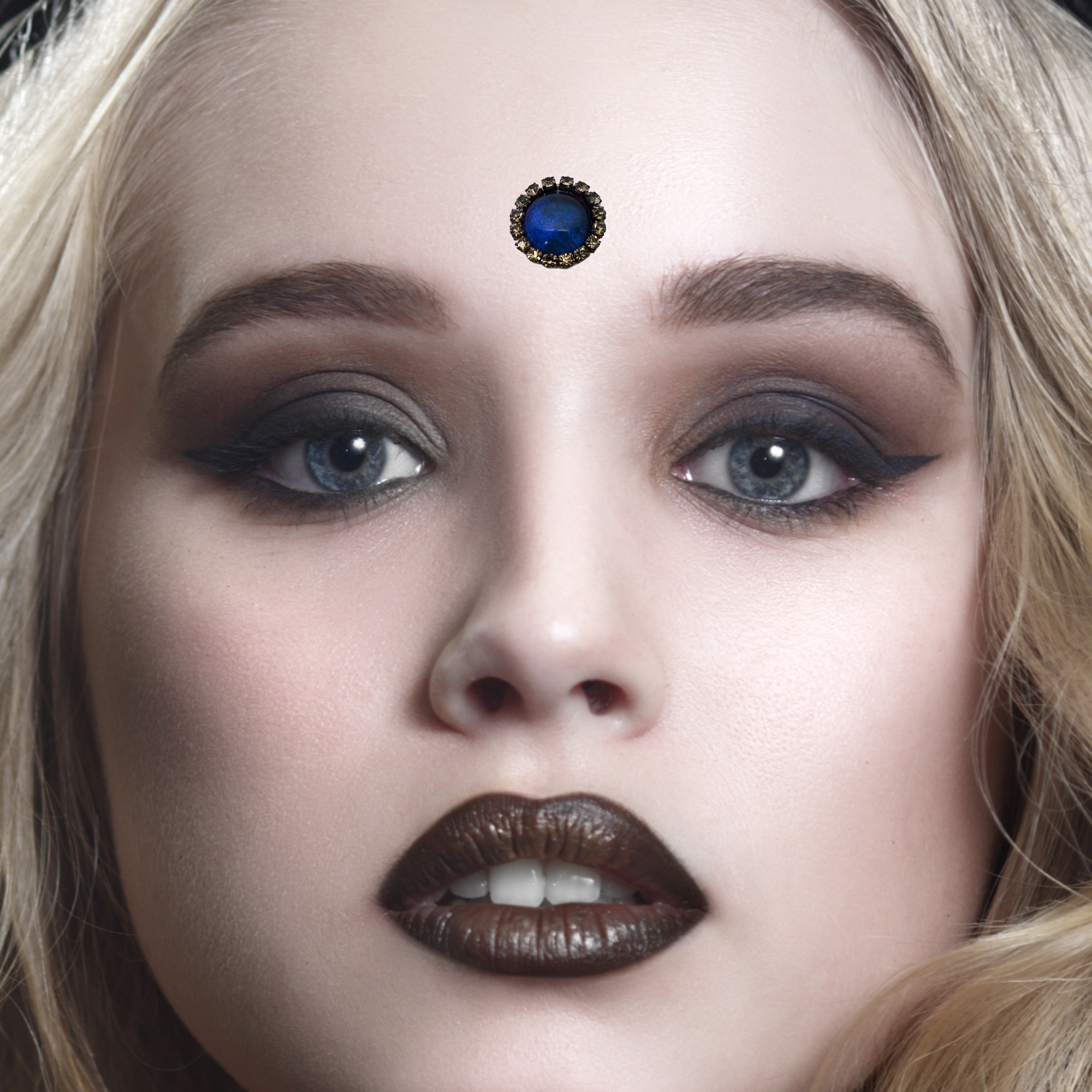 blue moon bindi with rhinestones