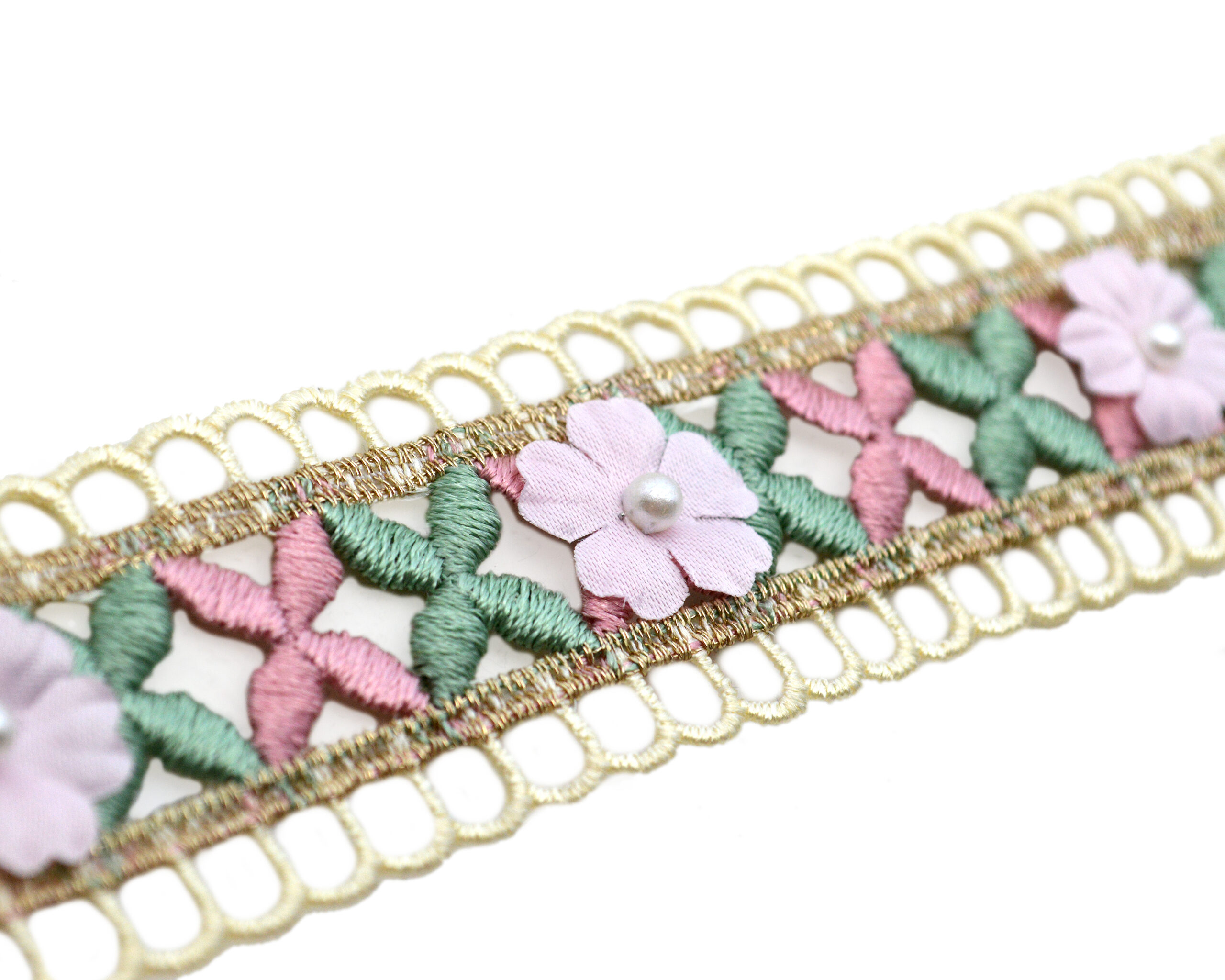 spring festival pastel lace flower choker